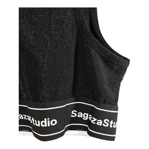Sagaza Studio x Trendyol Sparkly Knitted Bustier Cropped Tank Top Women's US 2 - Picture 7 of 8